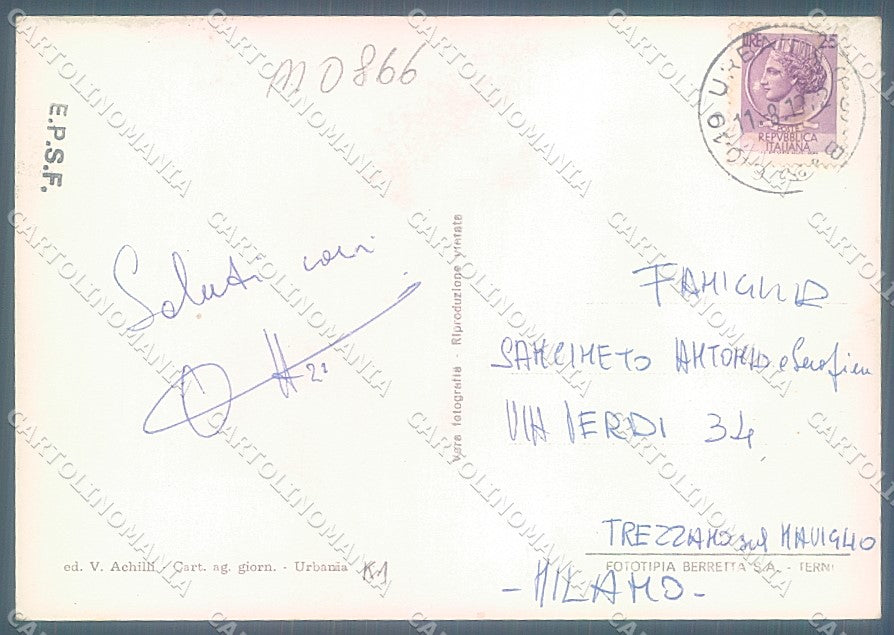 Pesaro Urbino Urbania Giardini Pubblici Foto FG cartolina JK5564 – retro