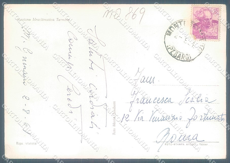 Pesaro Urbino Monte Grimano Albergo della Salute Foto FG cartolina JK5565 – retro