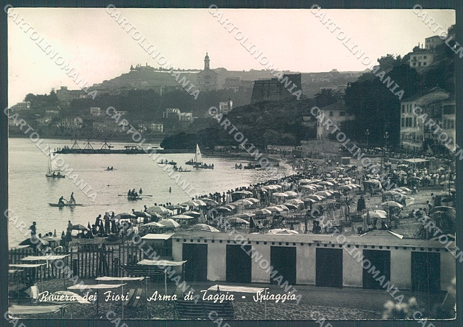 Imperia Arma di Taggia Spiaggia Foto FG cartolina JK5570 – fronte