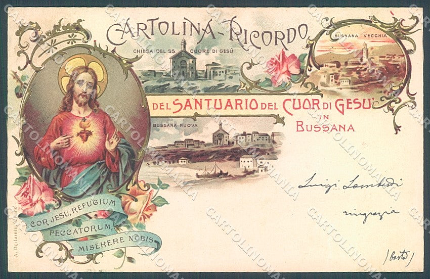 Imperia Bussana Santuario del Cuor di Gesù ricordo cartolina JK5582 – fronte