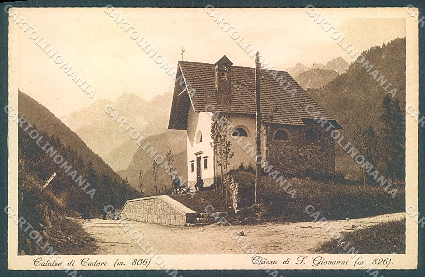 Belluno Calalzo di Cadore Chiesa San Giovanni cartolina JK5586 – fronte