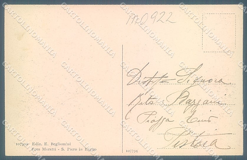 Pistoia Cireglio Chiesa Pensione Caporali cartolina JK5590 – retro
