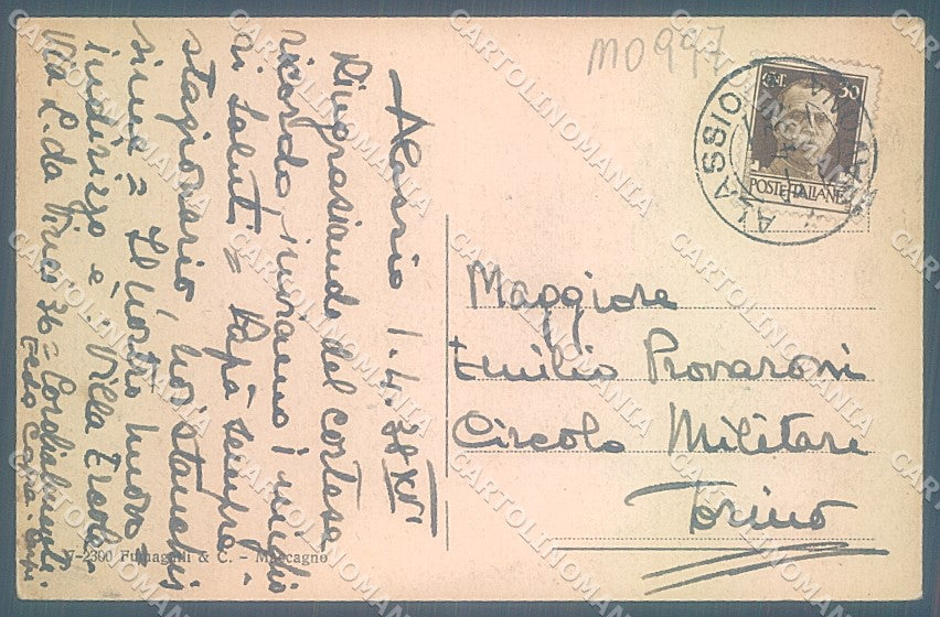 Savona Alassio Spiaggia cartolina JK5613 – retro