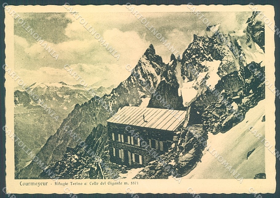 Aosta Courmayeur Rifugio Torino PIEGA FG cartolina JK5620 – fronte