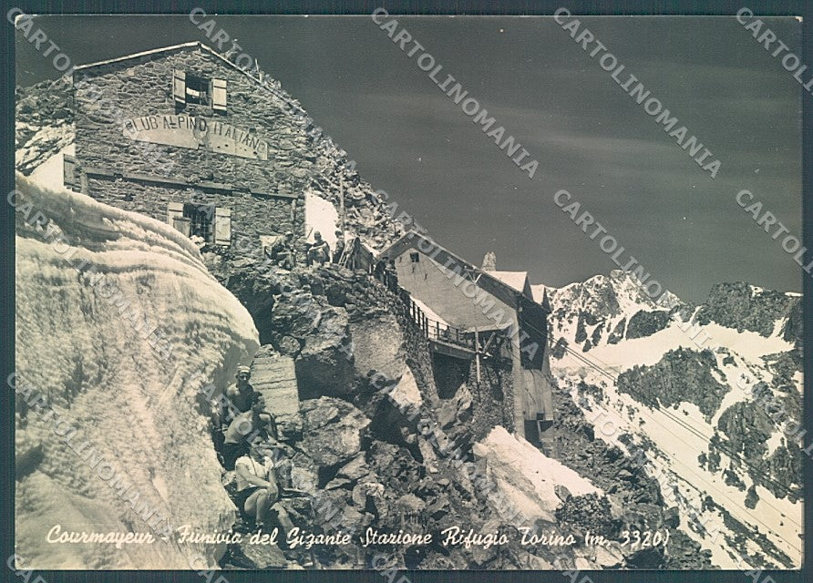 Aosta Courmayeur Rifugio Torino CAI Funivia Foto FG cartolina JK5621 – fronte