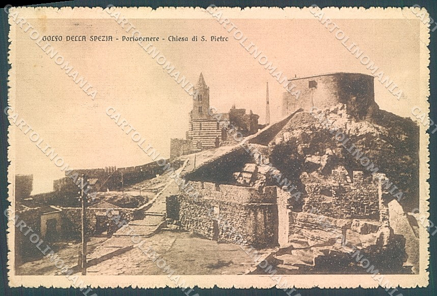 La Spezia Portovenere Chiesa San Pietro PIEGA ANGOLO cartolina JK5627 – fronte