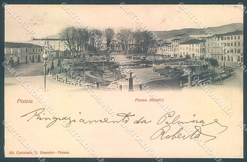 Pistoia Città Piazza Mazzini cartolina JK5645 – fronte