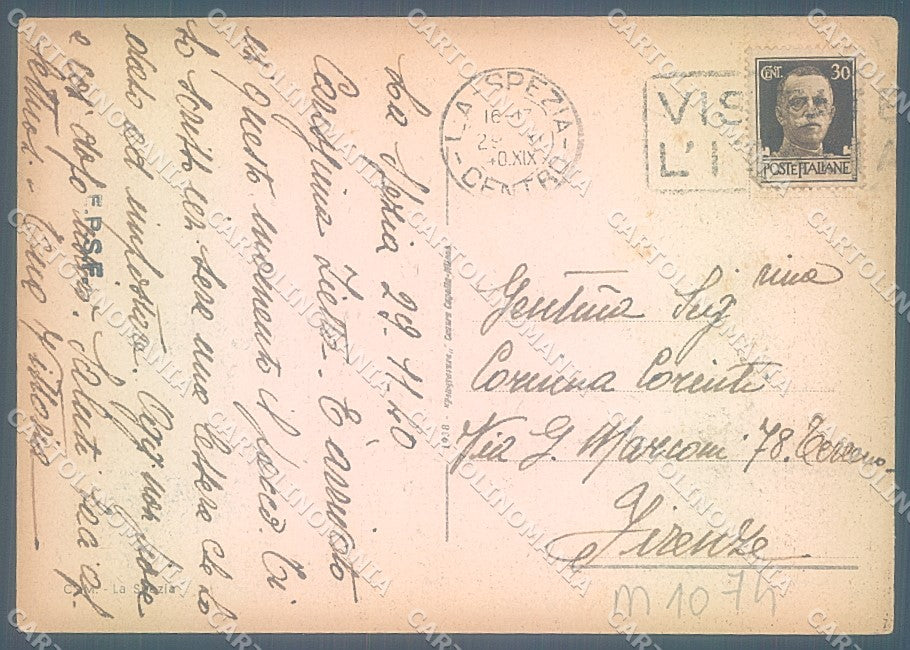 La Spezia Lerici Castello FG cartolina JK5652 – retro