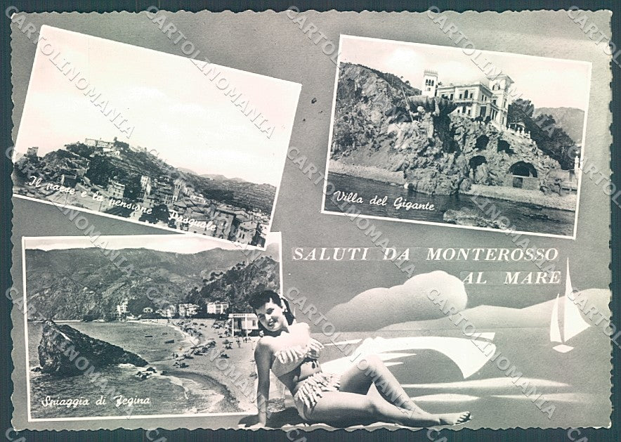 La Spezia Monterosso saluti da Foto FG cartolina JK5655 – fronte