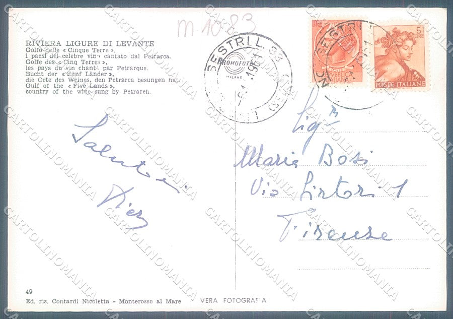 La Spezia Monterosso Foto FG cartolina JK5658 – retro