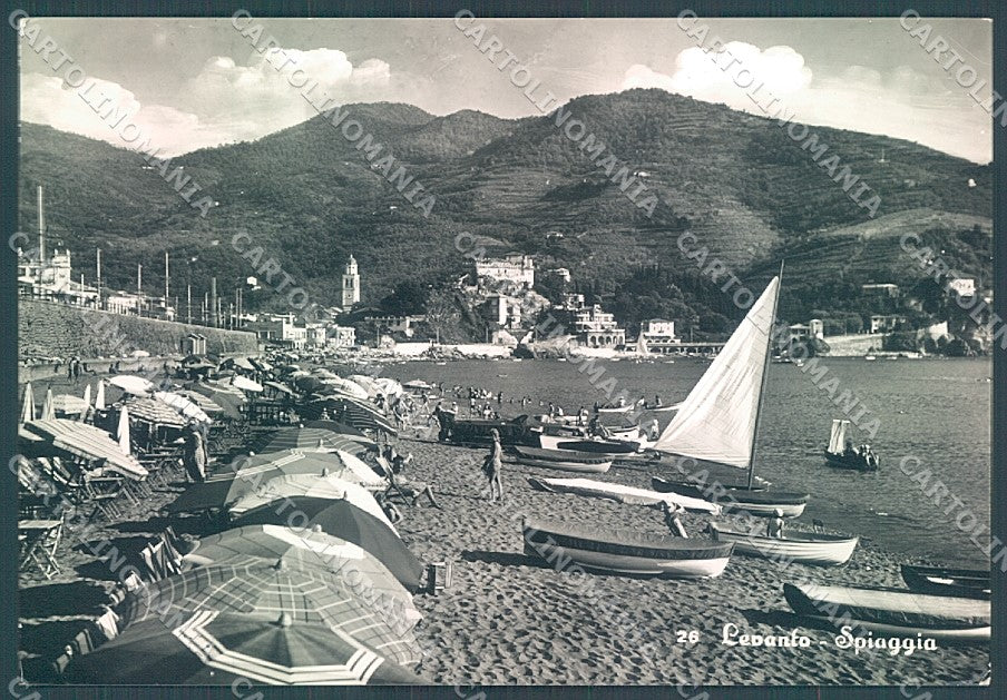 La Spezia Levanto Spiaggia Foto FG cartolina JK5664 – fronte