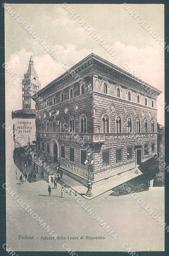 Pistoia Città Banca Farmacia cartolina JK5673 – fronte