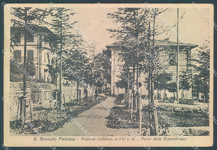 Pistoia San Marcello Pistoiese Parco Rimembranza PIEGATA  FG cartolina JK5732 – fronte