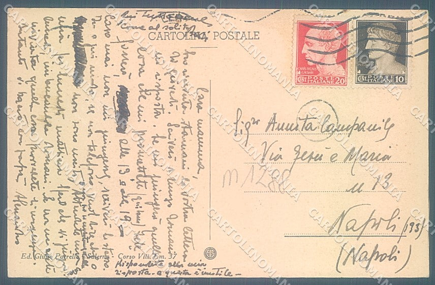 Salerno Pertosa Grotta cartolina JK5759 – retro