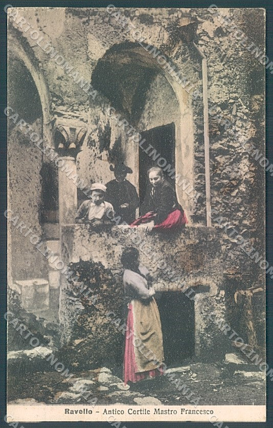 Salerno Ravello Antico Cortile Mastro Francesco PIEGA cartolina JK5761 – fronte