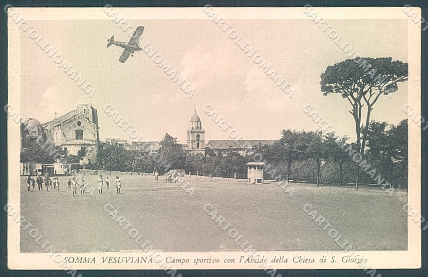 Napoli Somma Vesuviana Campo Sportivo Velivolo cartolina JK5765 – fronte