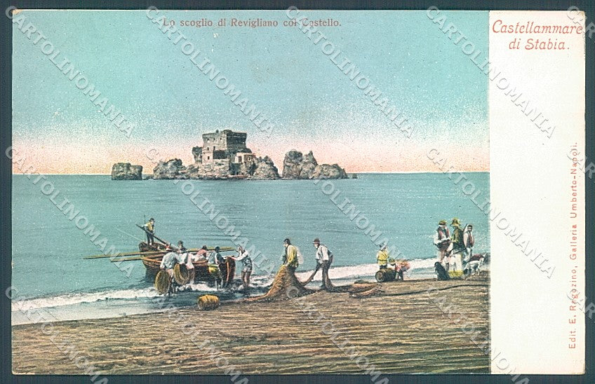 Napoli Castellammare di Stabia Castello Revigliano Ragozino cartolina JK5766 – fronte