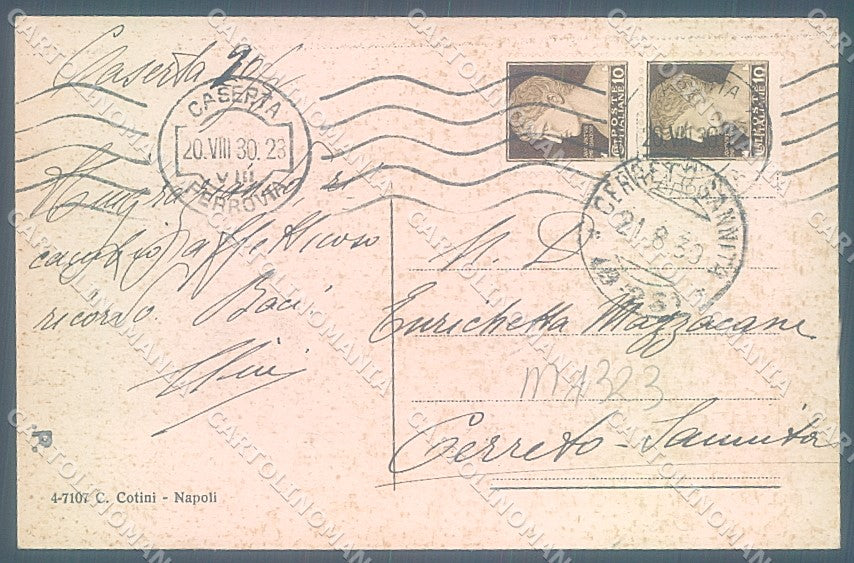 Caserta Città Villa Monumento Vanvitelli cartolina JK5775 – retro