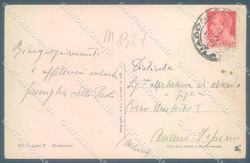 Caserta Maddaloni Monumento Caduti cartolina JK5779 – retro