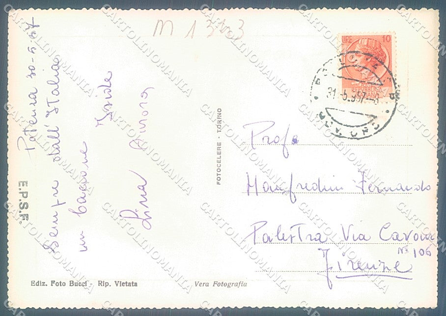 Potenza Città Parco di Montereale Foto FG cartolina JK5784 – retro