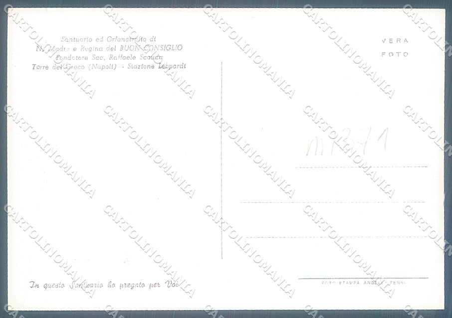 Napoli Torre del Greco Santuario Buon Consiglio Foto FG cartolina JK5790 – retro