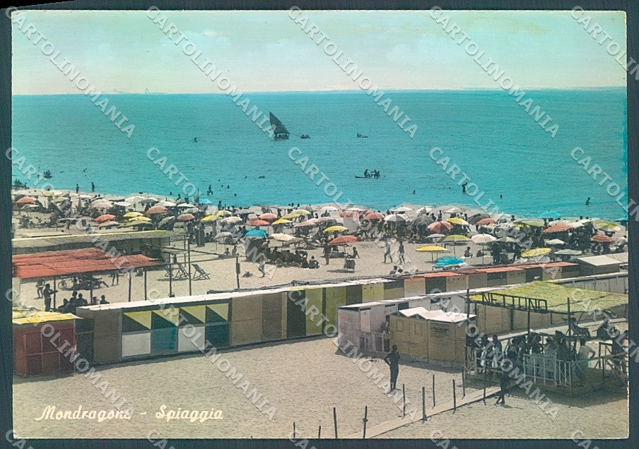 Caserta Mondragone Spiaggia Foto FG cartolina JK5795 – fronte