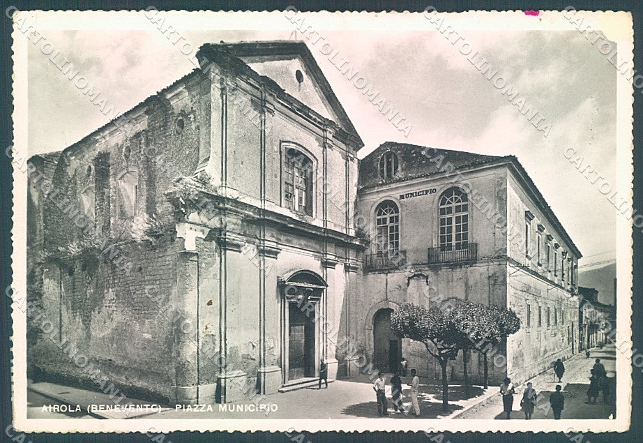 Benevento Airola Chiesa Piazza Municipio ABRASA Foto FG cartolina JK5796 – fronte