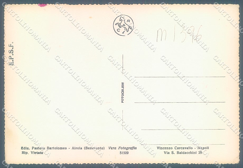 Benevento Airola Chiesa Piazza Municipio ABRASA Foto FG cartolina JK5796 – retro