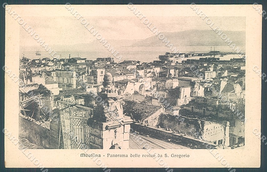 Messina Città Rovine Post Terremoto Alterocca 2355 cartolina JK5800 – fronte