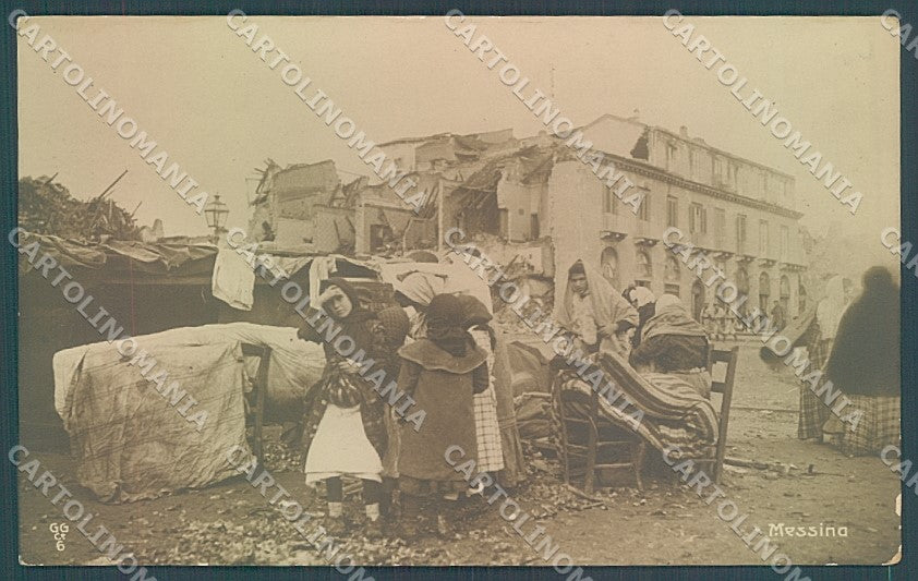 Messina Città Post Terremoto Foto cartolina JK5802 – fronte