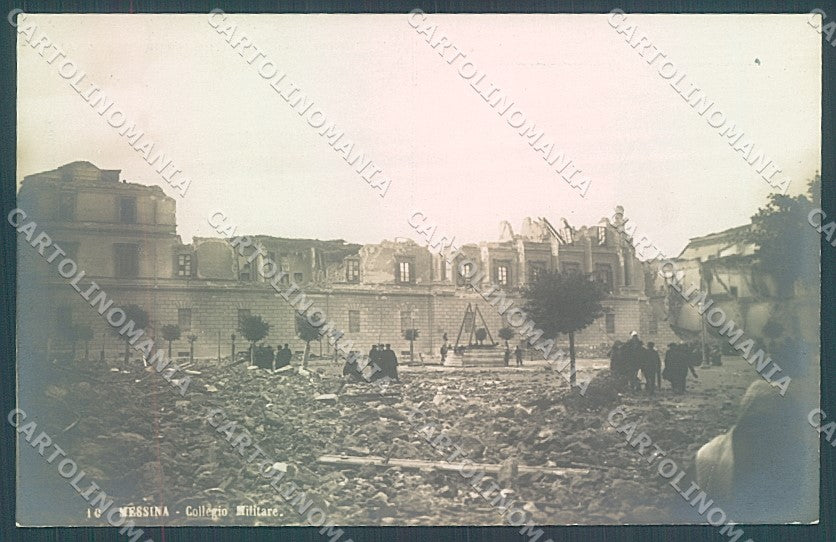 Messina Città Collegio Militare Post Terremoto Foto cartolina JK5805 – fronte