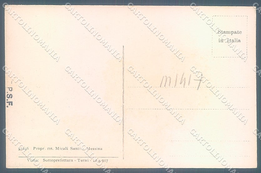 Messina Città Finanza Caserma Post Terremoto cartolina JK5811 – retro