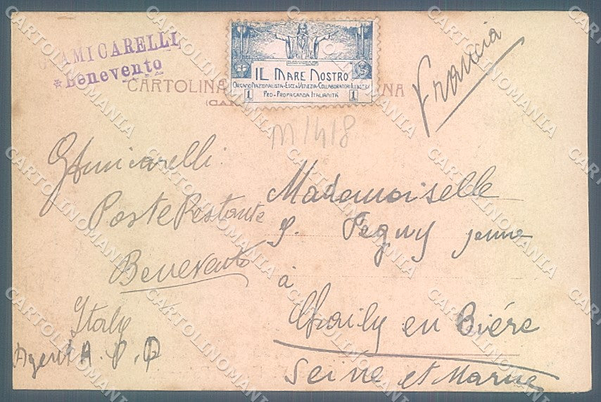 Messina Città Corso Vittorio Emanuele Post Terremoto cartolina JK5812 – retro