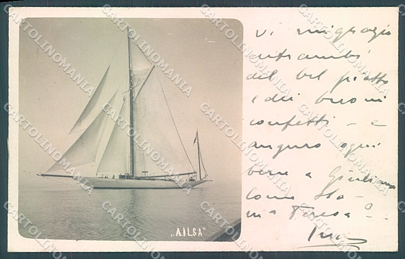 Roma Nettuno Barca a Vela Foto cartolina JK5814 – fronte