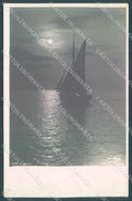 Savona Varazze Barca a Vela Chiaro di Luna Foto cartolina JK5815 – fronte