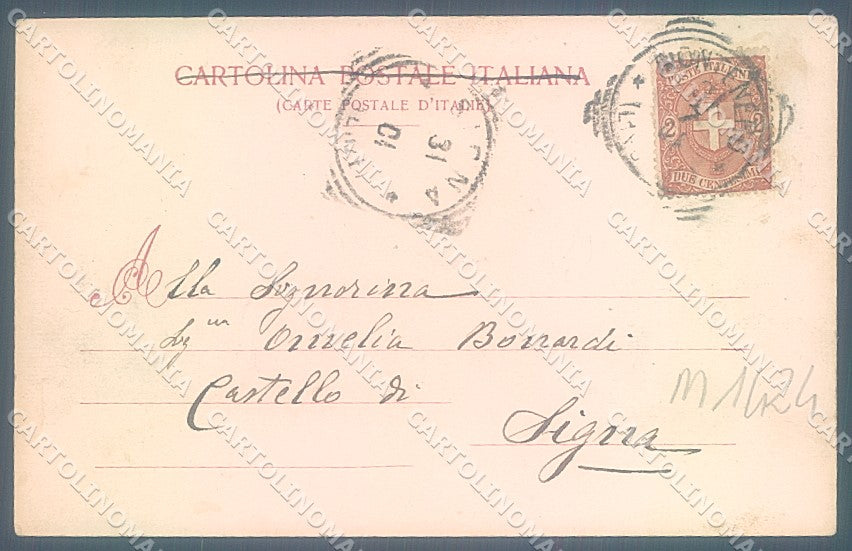 Livorno Città Velieri saluto da Modiano 2513 cartolina JK5816 – retro