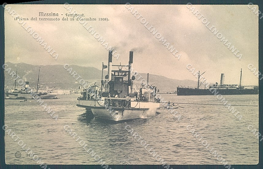 Messina Città Battello Ferryboat Brunner 9231 cartolina JK5822 – fronte