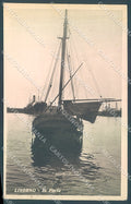 Livorno Città Barca Porto cartolina JK5827 – fronte