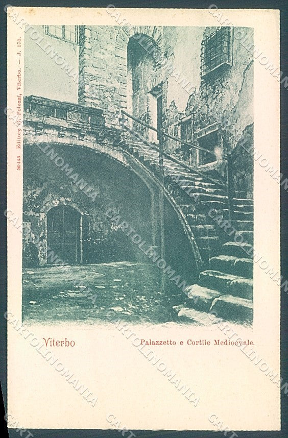 Viterbo Città Palazzetto Cortile Medioevale cartolina JK5842 – fronte