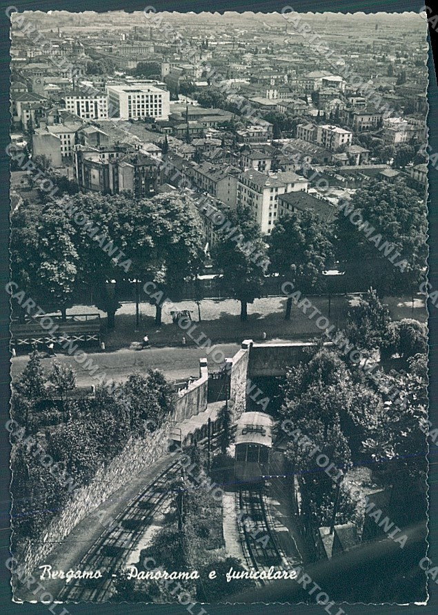 Bergamo Città Funicolare Foto FG cartolina JK5848 – fronte
