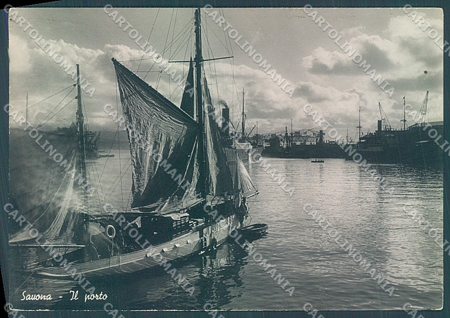 Savona Città Veliero Porto Foto FG cartolina JK5854 – fronte