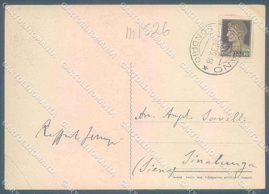 Sondrio Tirano Valle Poschiavina PIEGA ANGOLO FG cartolina JK5857 – retro