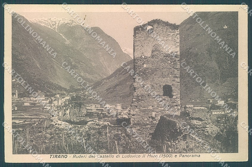 Sondrio Tirano Ruderi Castello Ludovico il Moro cartolina JK5862 – fronte