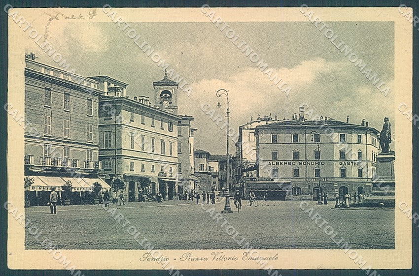 Sondrio Città Chiesa Piazza Vittorio Emanuele cartolina JK5869 – fronte