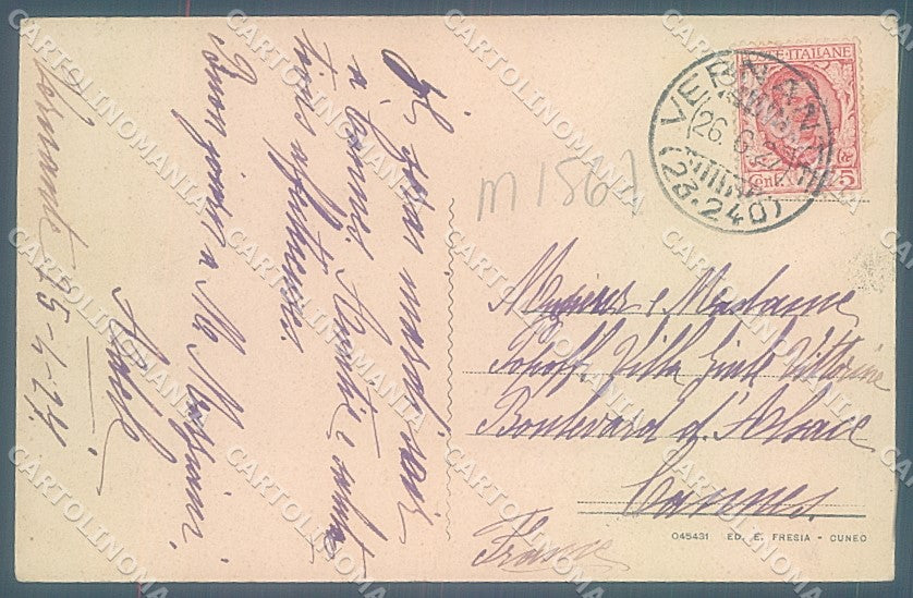 Cuneo Vernante Valle Vermenagna cartolina JK5872 – retro
