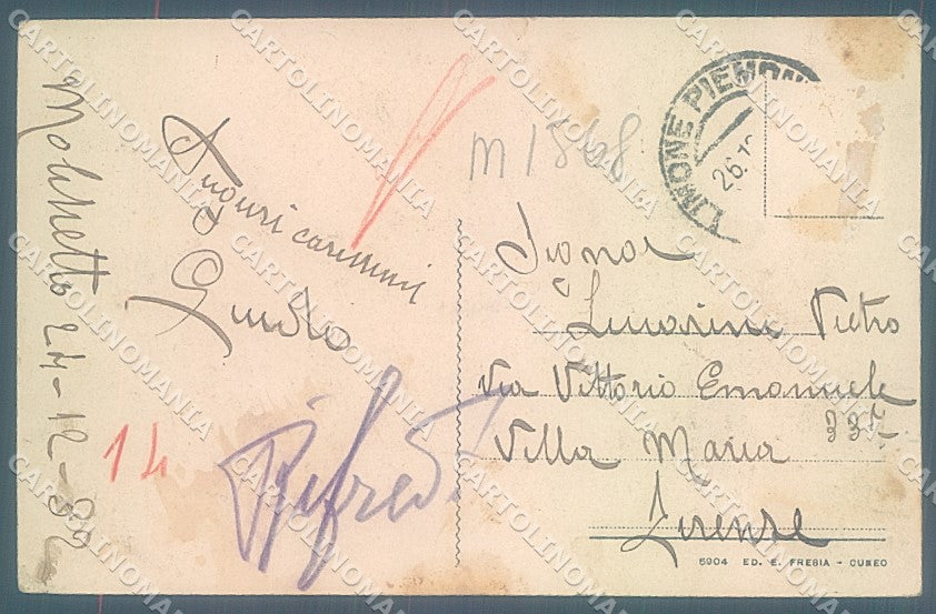 Cuneo Limonetto COLORATA cartolina JK5873 – retro