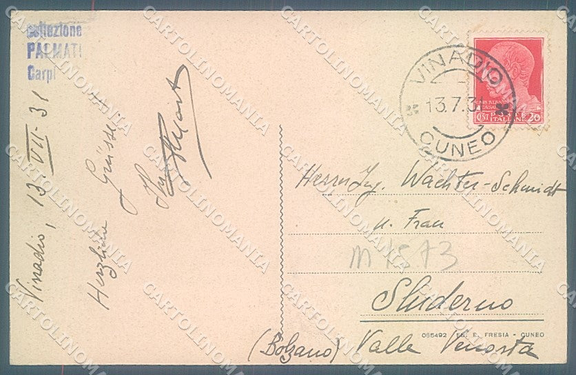 Cuneo Vinadio Valle Stura cartolina JK5876 – retro