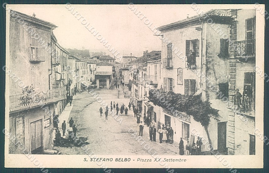 Cuneo Santo Stefano Belbo Piazza XX Settembre cartolina JK5880 – fronte
