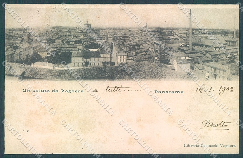 Pavia Voghera saluto da cartolina JK5891 – fronte