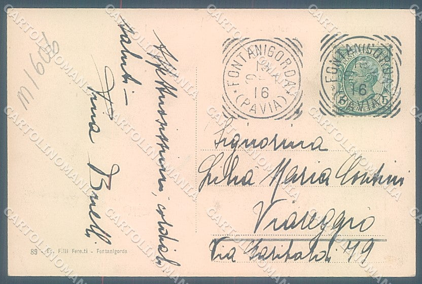 Pavia Fontanigorda cartolina JK5896 – retro